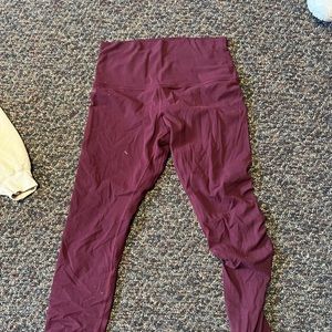 maroon lululemon align leggings